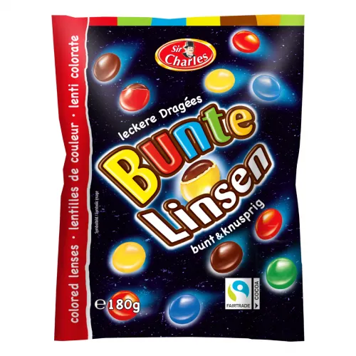 Bunte Schokoladelinsen mit Milchschokolade 180g