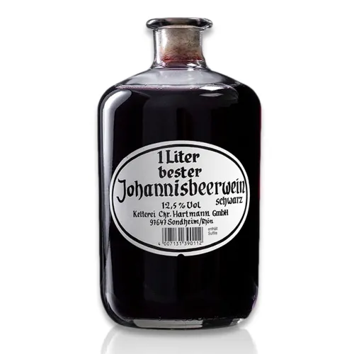 Ch. Hartmann Fruchtwein in Apotherflasche 1L Johannisbeerwein