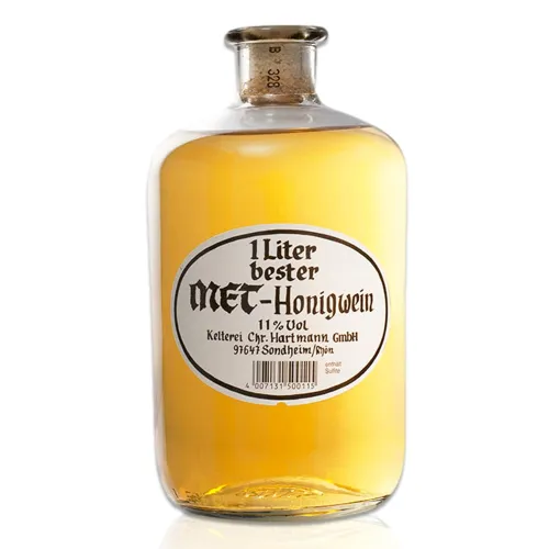 Ch. Hartmann Fruchtwein in Apotherflasche 1L MET-Honigwein