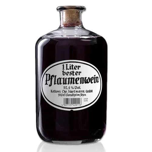Ch. Hartmann Fruchtwein in Apotherflasche 1L Pflaumenwein