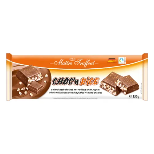Choc´n Rice Vollmilchschokolade Puffreis 150g