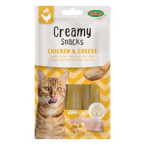 Creamy Snacks HAPPY CAT mit Huhn & Käse 60g