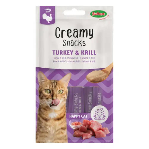 Creamy Snacks HAPPY CAT mit Truthahn und Krill 60g
