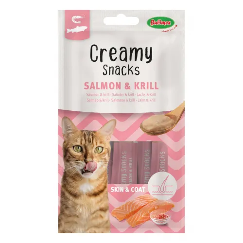 Creamy Snacks SKIN & COAT mit Lachs & Krill 60g