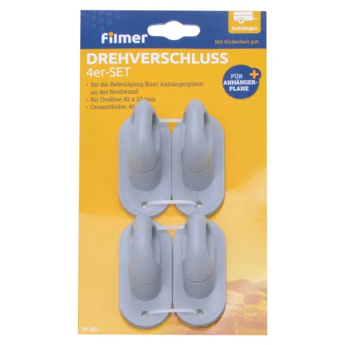 Drehverschluss 4er-Set für Anhänger