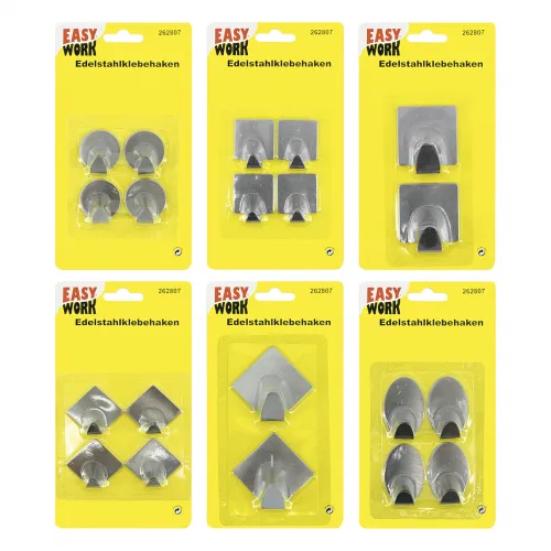 Edelstahl-Klebehaken 4tkg