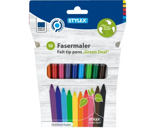 Fasermalstifte 10 Stück recycelt *NEU*