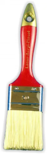 Flachpinsel 50mm, 6. Stärke Reine PET-Borste, Kst.-Stiel