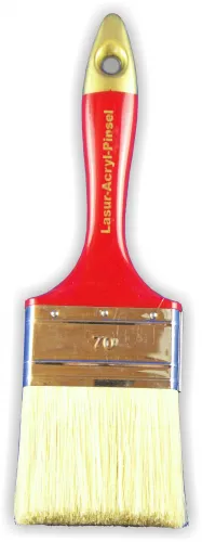 Flachpinsel 70mm, 6. Stärke Reine PET-Borste, Kst.-Stiel