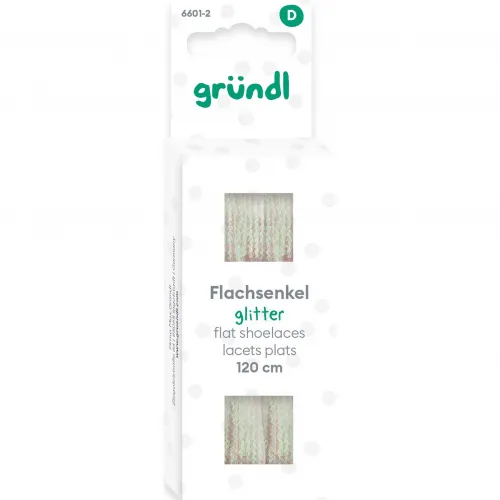 Flachsenkel Glitter 120cm schwarz