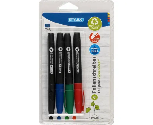 Folienschreiber wasserlöslich 4 Stück