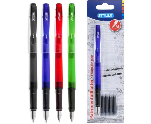 Füllhalter mit 4 Tintenpatronen