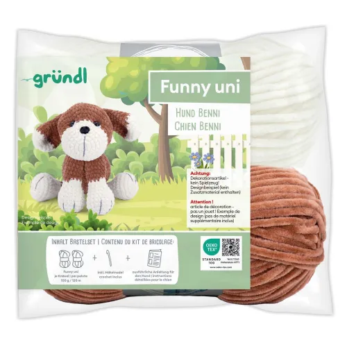 Funny UNI Häkelset - Hund Benny