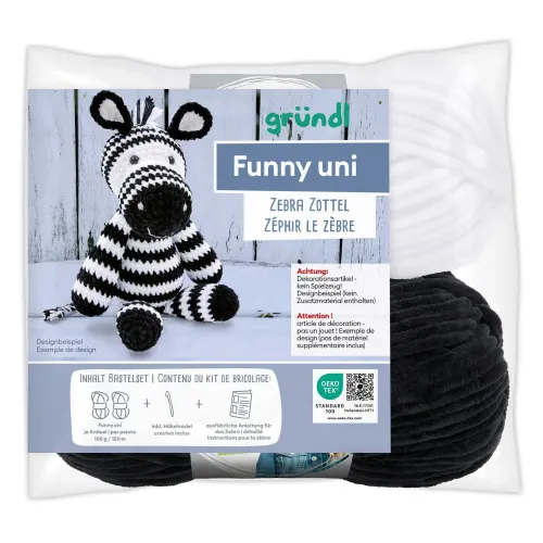 Funny UNI Häkelset - Zebra