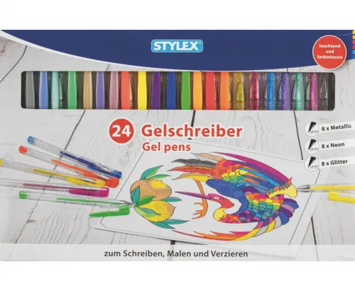 Gelschreiber 24er Set in Geschenkverpackung