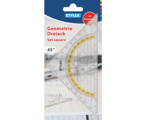 Geometriedreieck 16 cm mit Griff