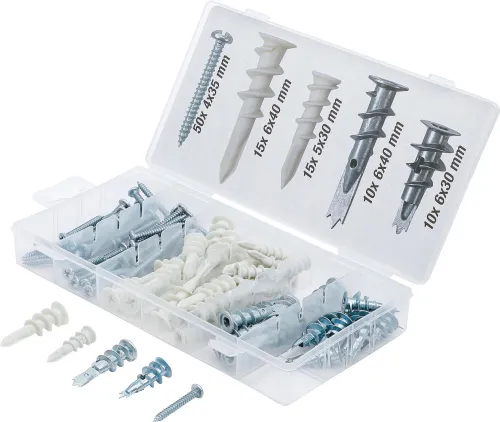 Gipskartondübel-Sortiment 100-tlg.