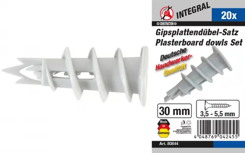 Gipsplattendübel-Sortiment 20tlg