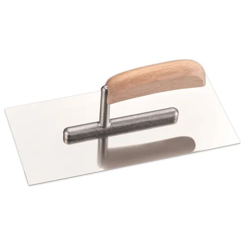 Glättekelle Edelstahl 270x130 mm Holzgriff