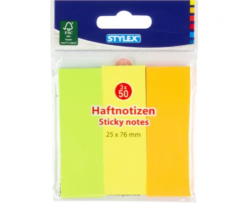 Haftnotizen fbg 25x76mm 150Blatt