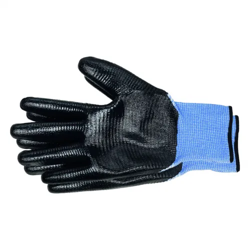 Handschuhe Aqua Grip EN388 Nitril blau/schwarz