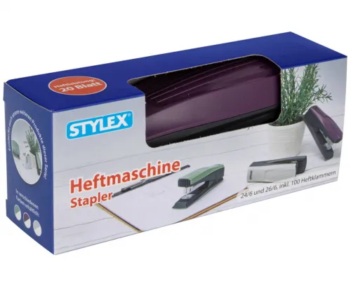 Heftmaschine 24/6-26/6 farbig sortiert
