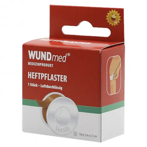Heftpflaster 2,5 mx2,5 cm mit Schutzhülle