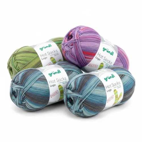 Hot Socks Lago, 4-fach meliert 100g
