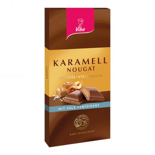 Karamel Nougat-Tafelschokolade 100g