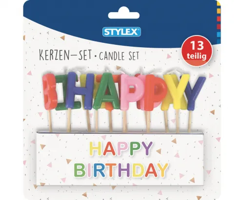 Kerzen Happy Birthday 13-teilig