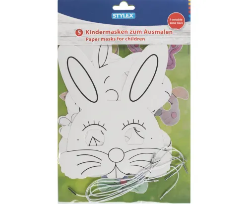 Kindermaske zum Ausmalen 5tlg