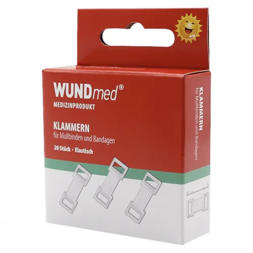 Klammern für Mullbinden und Bandagen, 20 Stück