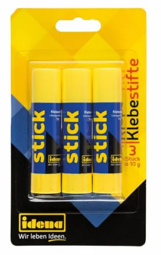 Klebestifte 3 Stück je 10g Idena