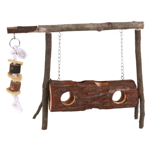 Kletterschaukel angerüst mit Spielzeug 30x20cm