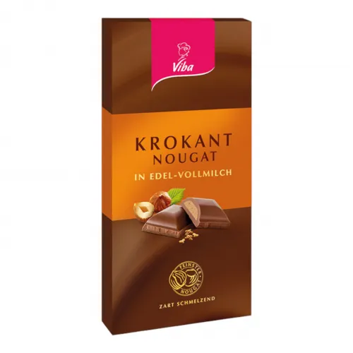 Krokant, Nougat-Tafelschokolade 100g
