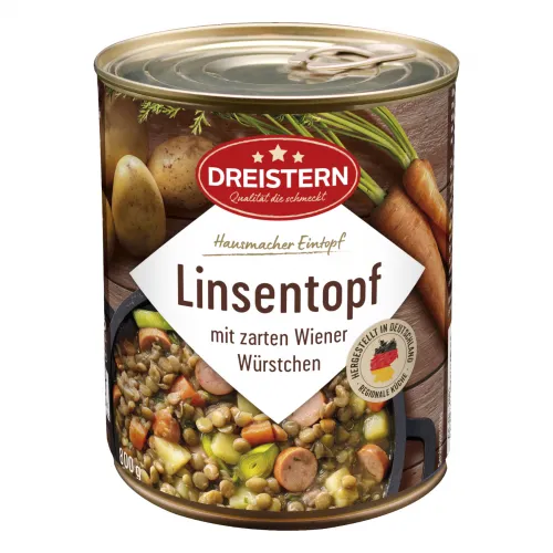 Linsentopf mit Wiener Würstchen 800g