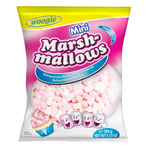 Mini Marshmallows Pink & Weiß 100g