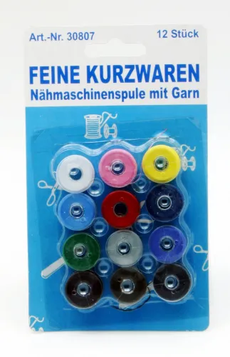 Nähmaschinenspulen 12 Stück Kunststoff