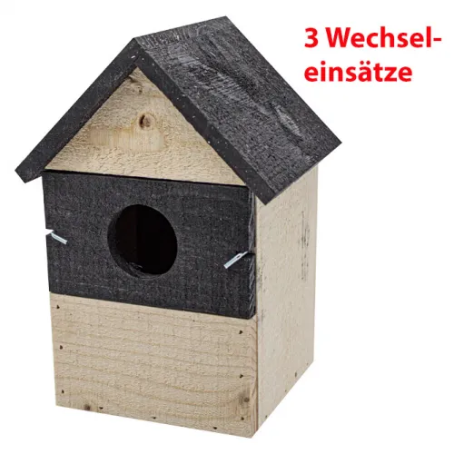 Nistkasten mit 3 Einsätzen 14x16x23cm