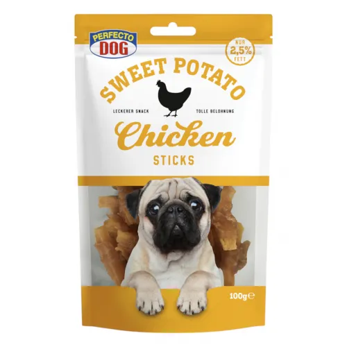 Perfecto Dog Sweet Potato Chicken Sticks 100g