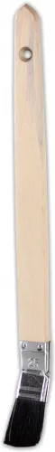 Plattpinsel gebogen, 25mm Naturborste 70% Tops, schwarz