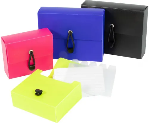 PP-Karteikartenbox DIN A8 inkl. 100 Karteikarten FSC