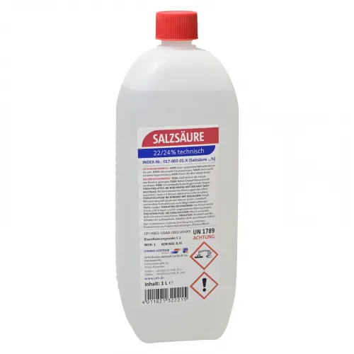 Salzsäure techn. 22- 24% - 1ltr