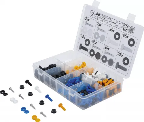 Schrauben-, Muttern- und Abdeckkappen-Sortiment 400-tlg.