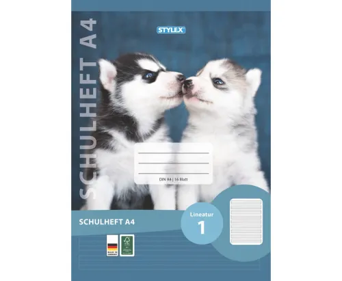 Schulheft Lineatur 1 DIN A4 16 Blatt