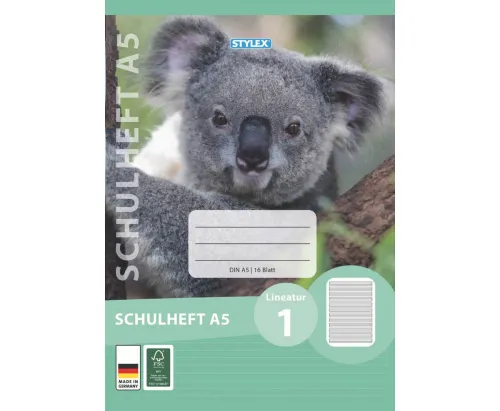 Schulheft Lineatur 1 DIN A5 16 Blatt