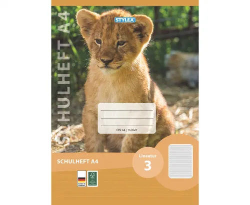 Schulheft Lineatur 3 DIN A4 16 Blatt