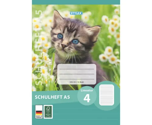 Schulheft Lineatur 4 DIN A5 16 Blatt
