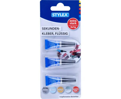 Sekundenkleber 3 Tuben à 1 g