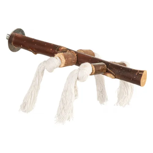 Sitzstange Holz mit Spieltau 20 cm